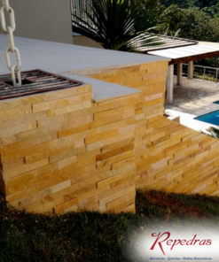 Pedra São Tomé Amarela Filete de Canjiquinha Padronizado de 05 cm