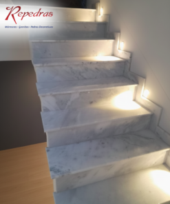 Mármore Branco com Cinza