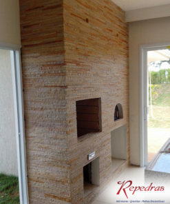 Pedra São Tomé Amarela Filete de Canjiquinha Irregular